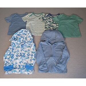 Hanes Baby Ultimate 6 PC Clothing Lot, Jackets‎ & Shirts Blue & Green NWT 18-24M